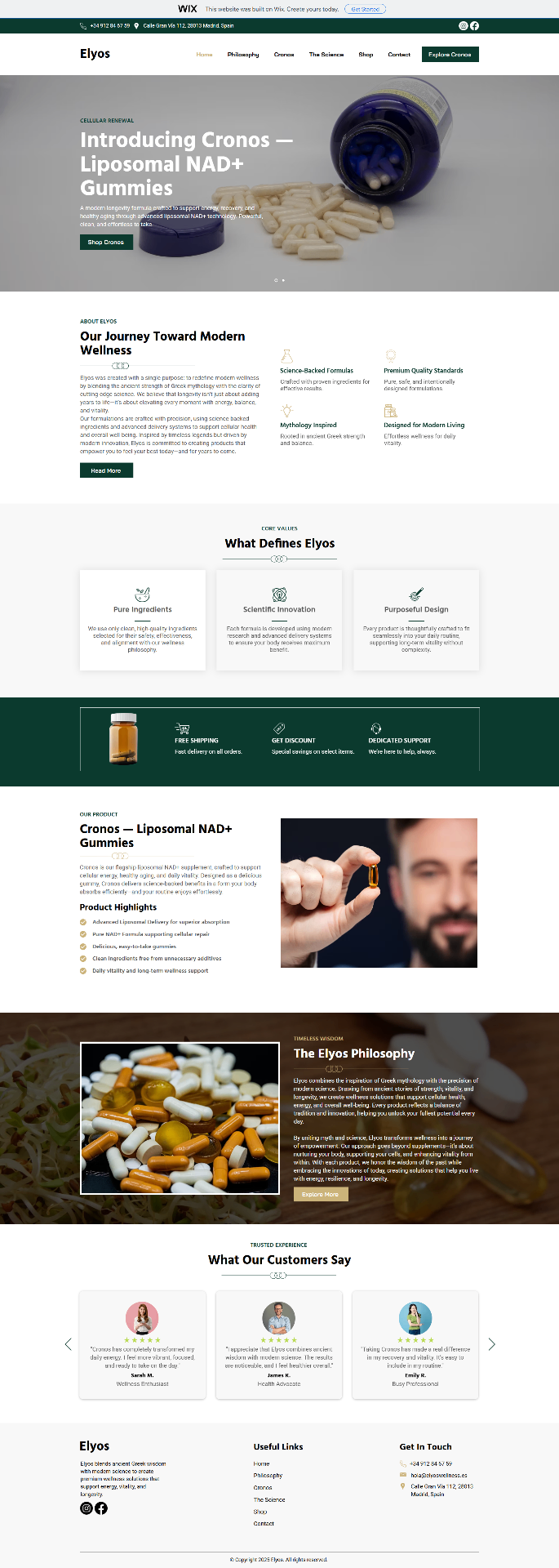 Elyos Wellness - Wix project by NETREX
