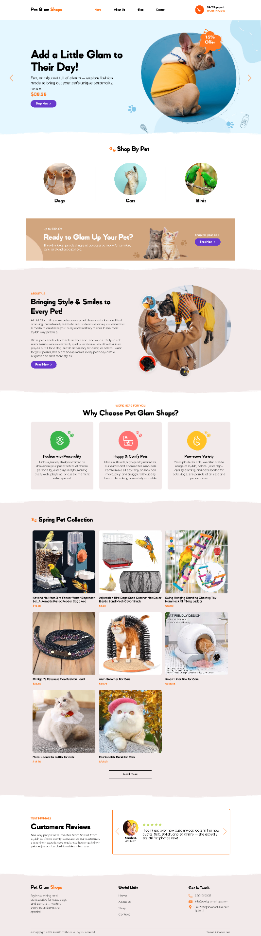 Pet Glam Shops: Wix project by NETREX
