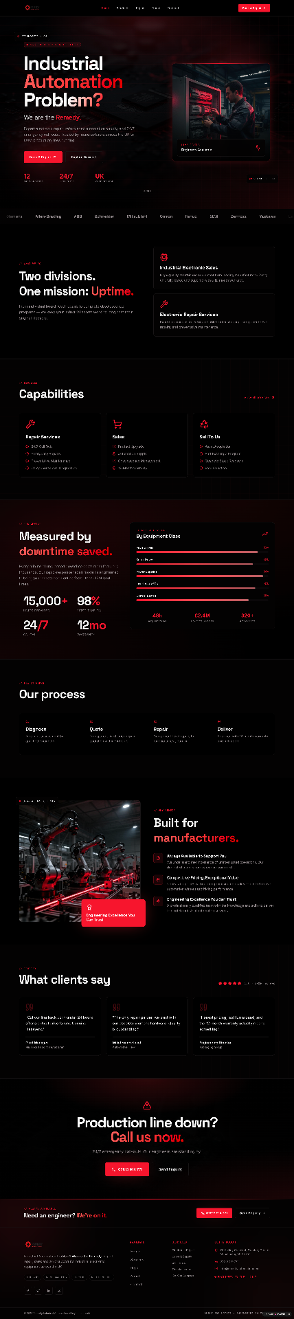 Remedy Industrial Automation - Wix project by NETREX
