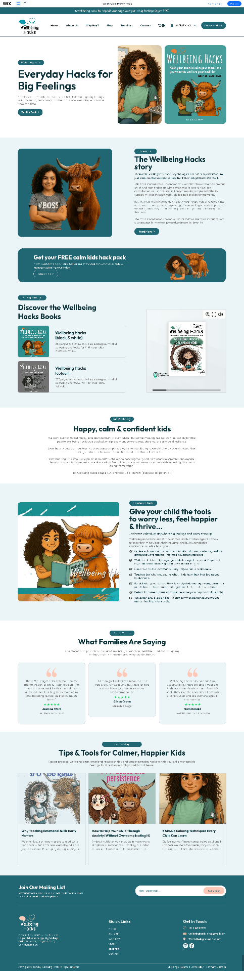 Wellbeing Hacks - Wix project by NETREX